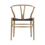 CH24 Wishbone Chair: Black + Soaped Oak