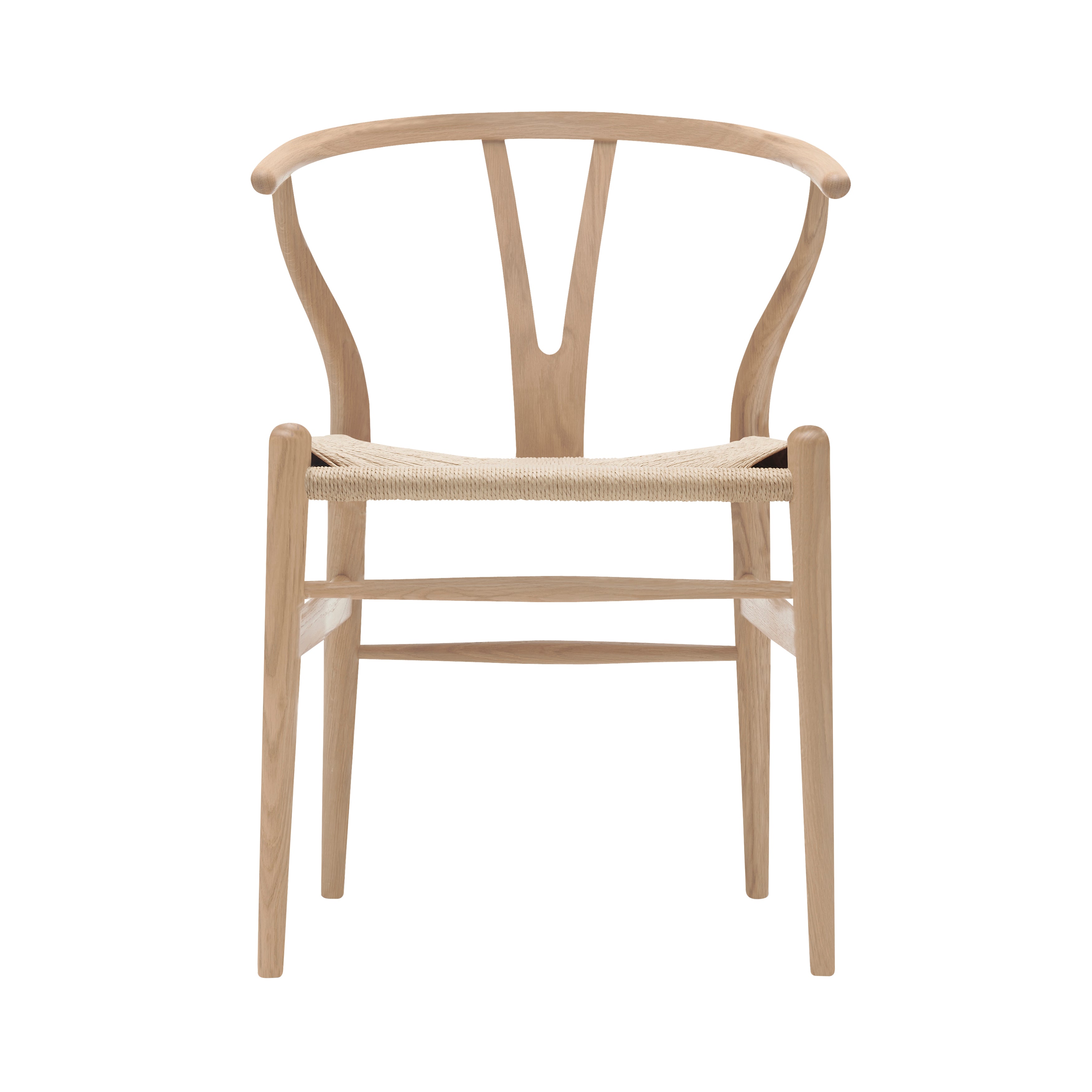 CH24 Wishbone Chair: Natural + White Oiled Oak