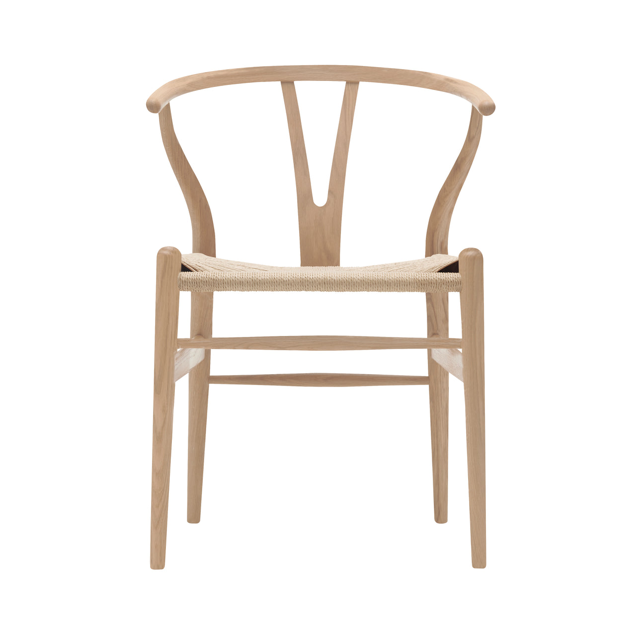 CH24 Wishbone Chair: Natural + White Oiled Oak