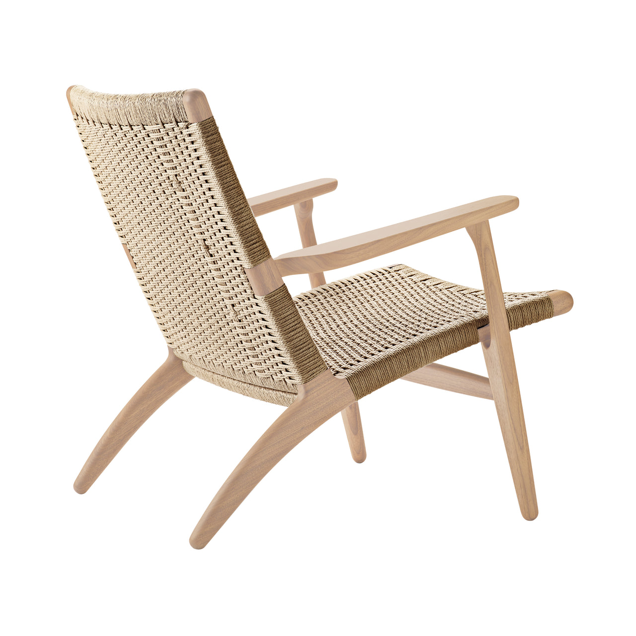 CH25 Lounge Chair: Natural + White Oiled Oak