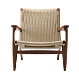 CH25 Lounge Chair: Natural + Oiled Walnut