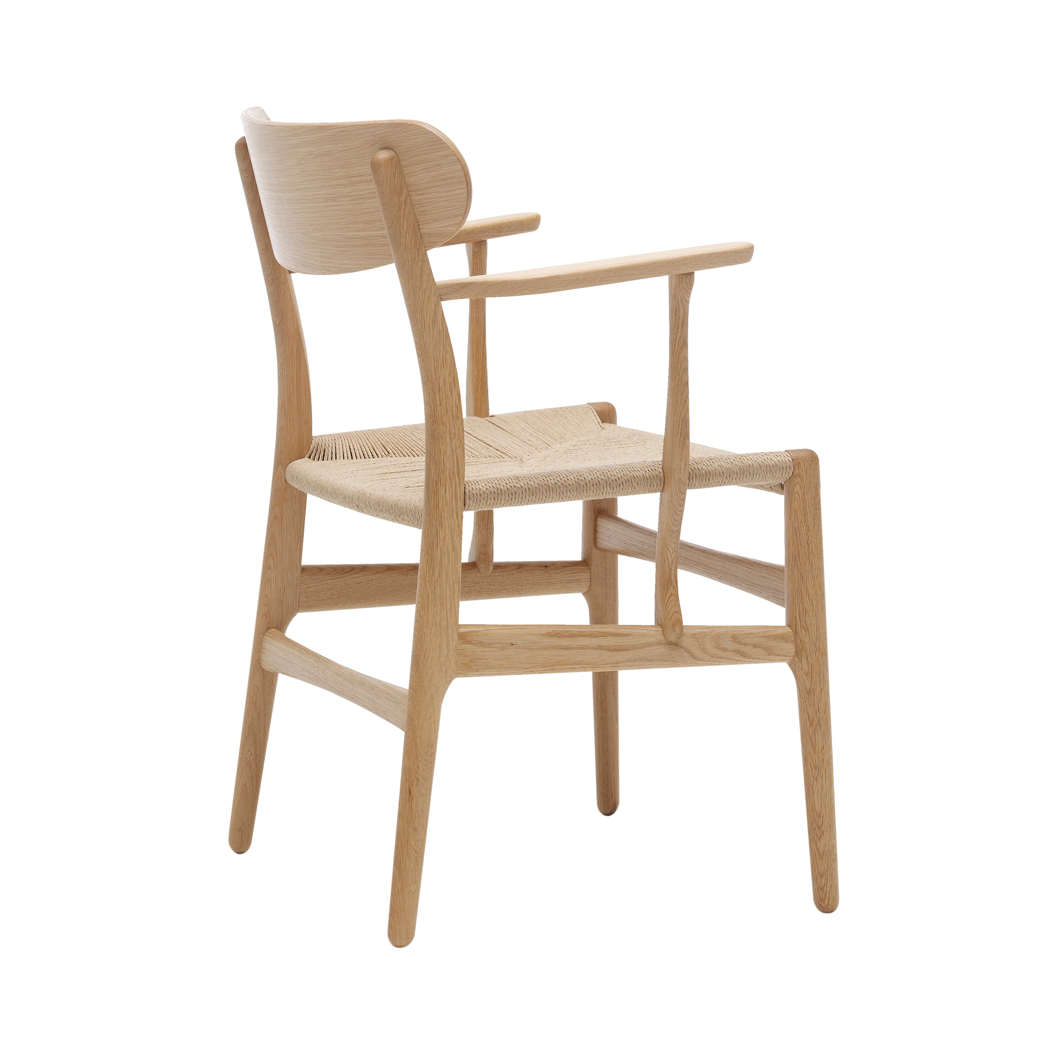 CH26 Dining Chair: Natural + Oiled Oak + Without Cushion