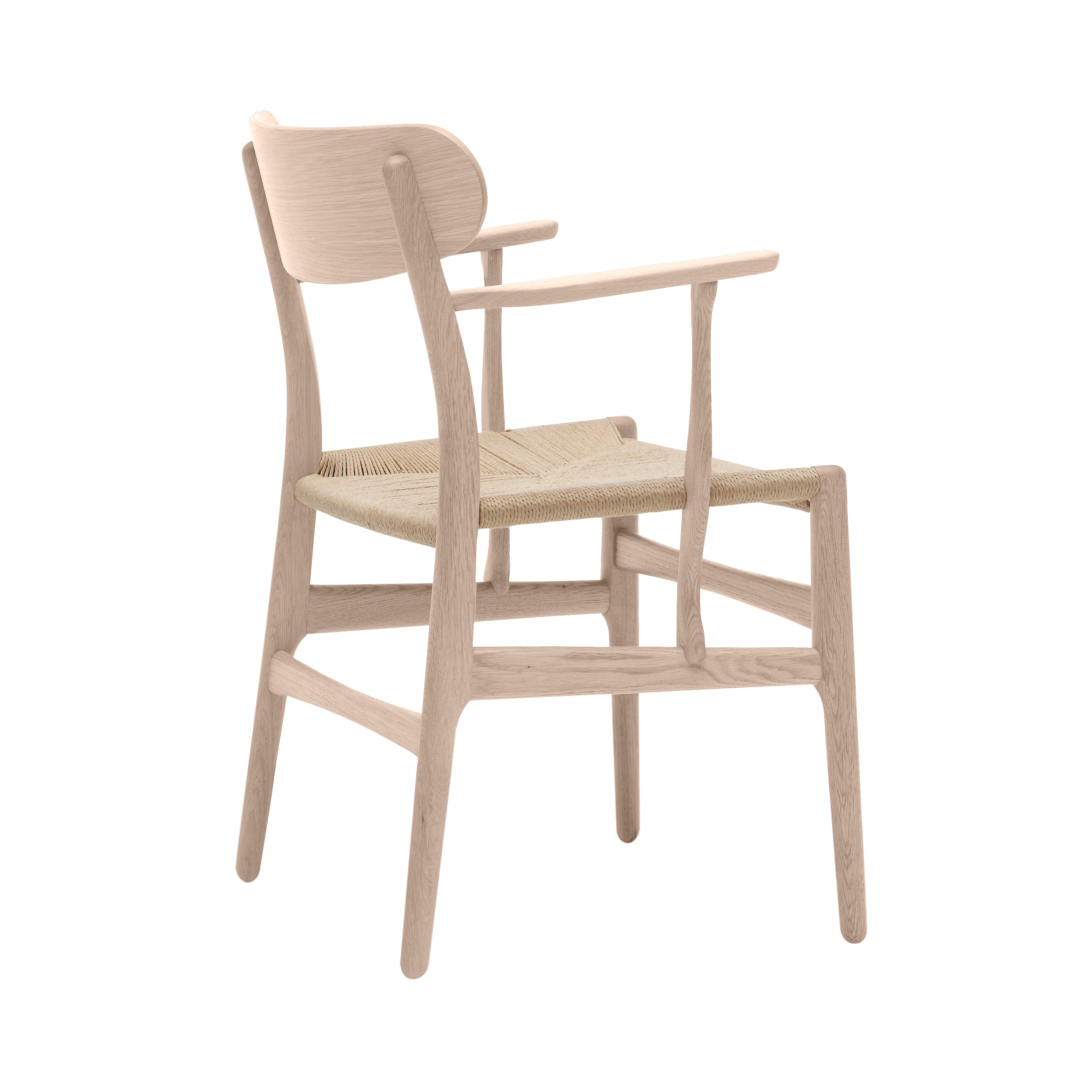 CH26 Dining Chair: Natural + Soaped Oak + Without Cushion