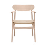 CH26 Dining Chair: Natural + Soaped Oak + Without Cushion