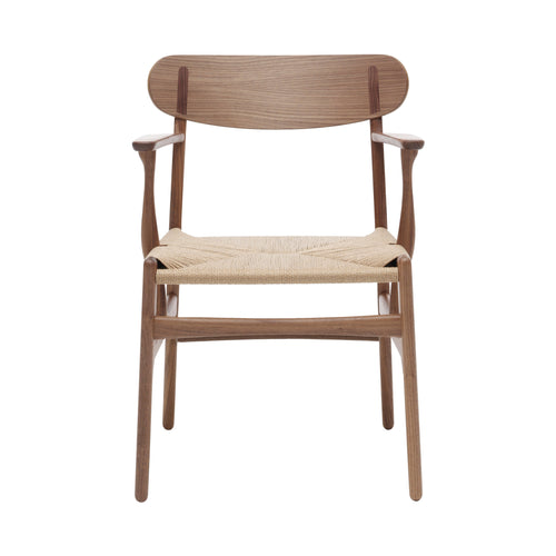 CH26 Dining Chair: Natural + Oiled Walnut