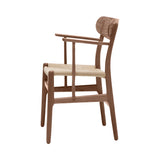 CH26 Dining Chair: Natural + Oiled Walnut + Without Cushion