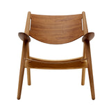 CH28T Lounge Chair: Lacquered Oak + Walnut