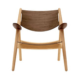 CH28T Lounge Chair: Oiled Oak + Walnut
