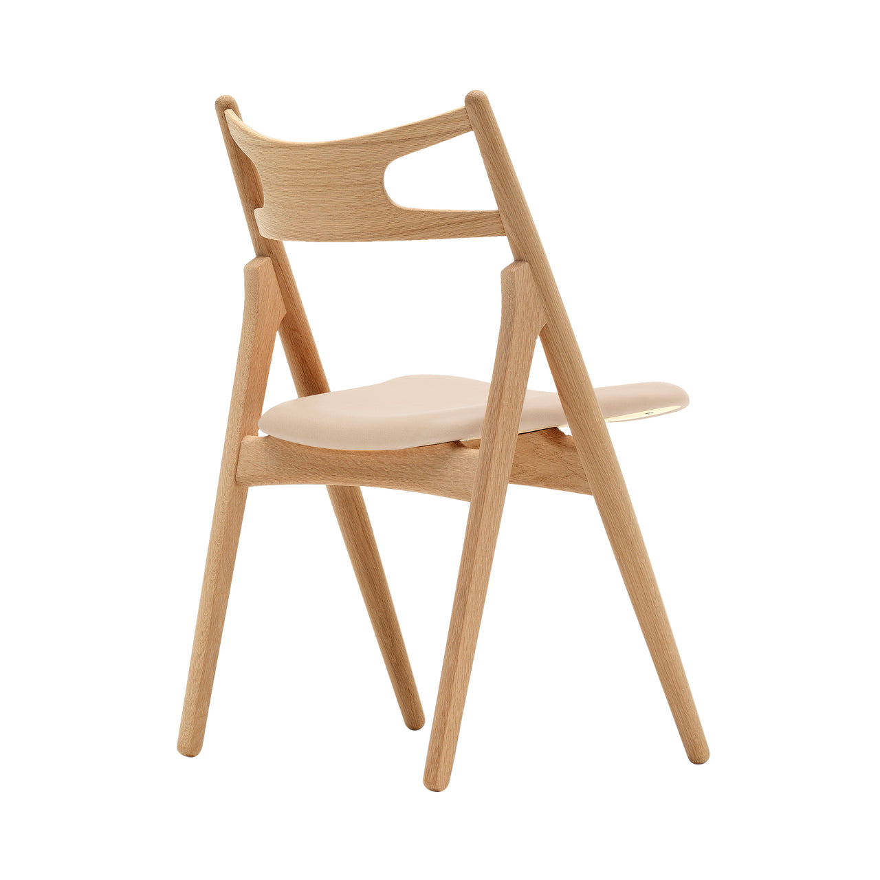 CH29P Sawbuck Chair: Oak + Oiled Oak