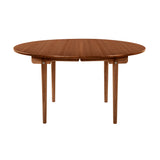 CH337 Dining Table: Oiled Mahogany + Without Leaf