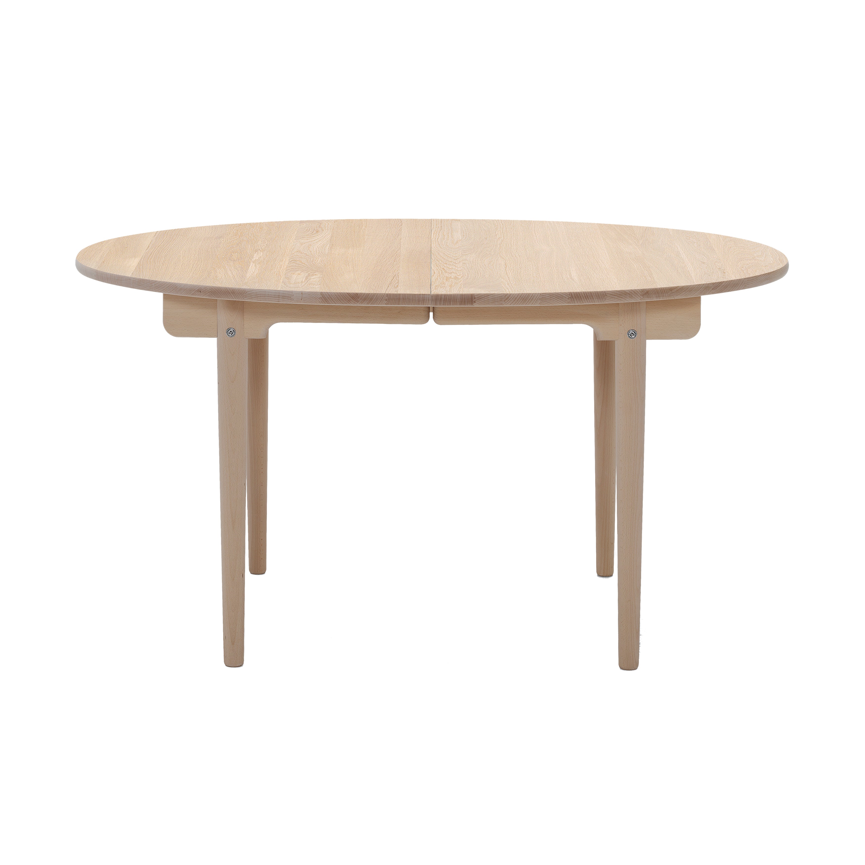 CH337 Dining Table: White Oiled Oak + Without Leaf