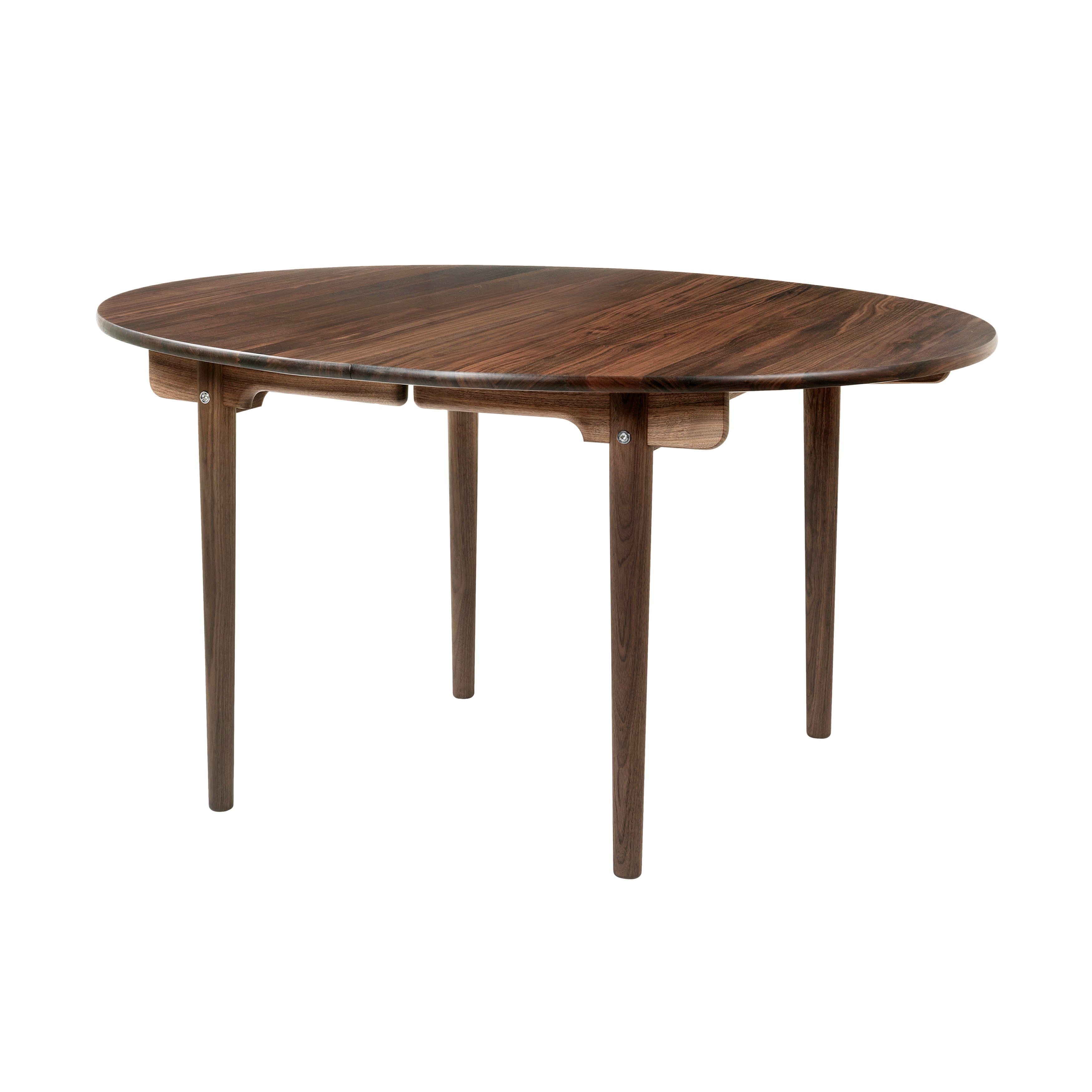 CH337 Dining Table: Oiled Walnut + Without Leaf