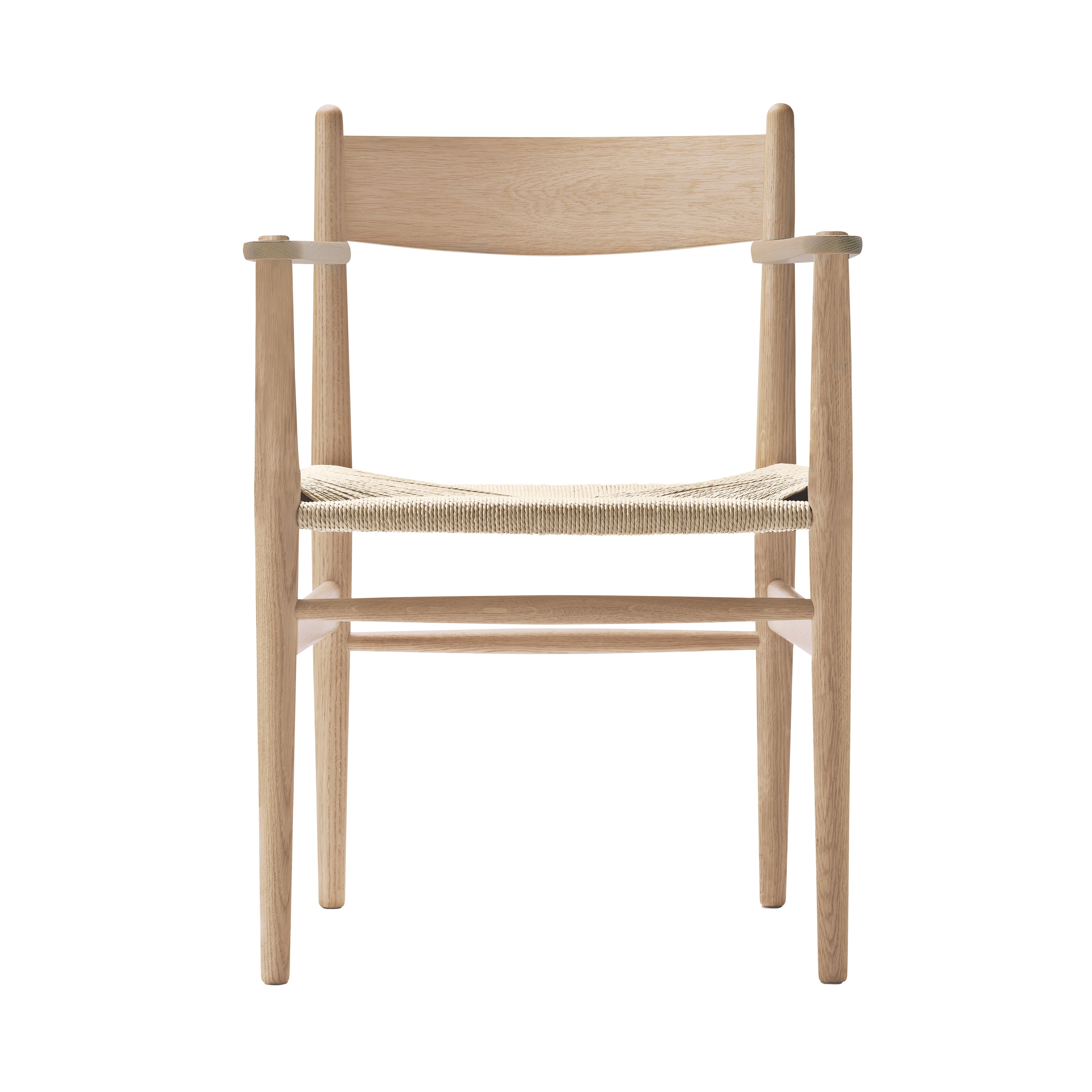 CH37 Dining Chair: Natural + White Oiled Oak