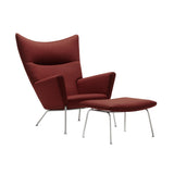 CH445 Wing Chair: With Footstool