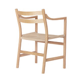 CH46 Armchair: Natural + White Oiled Oak + Without Cushion