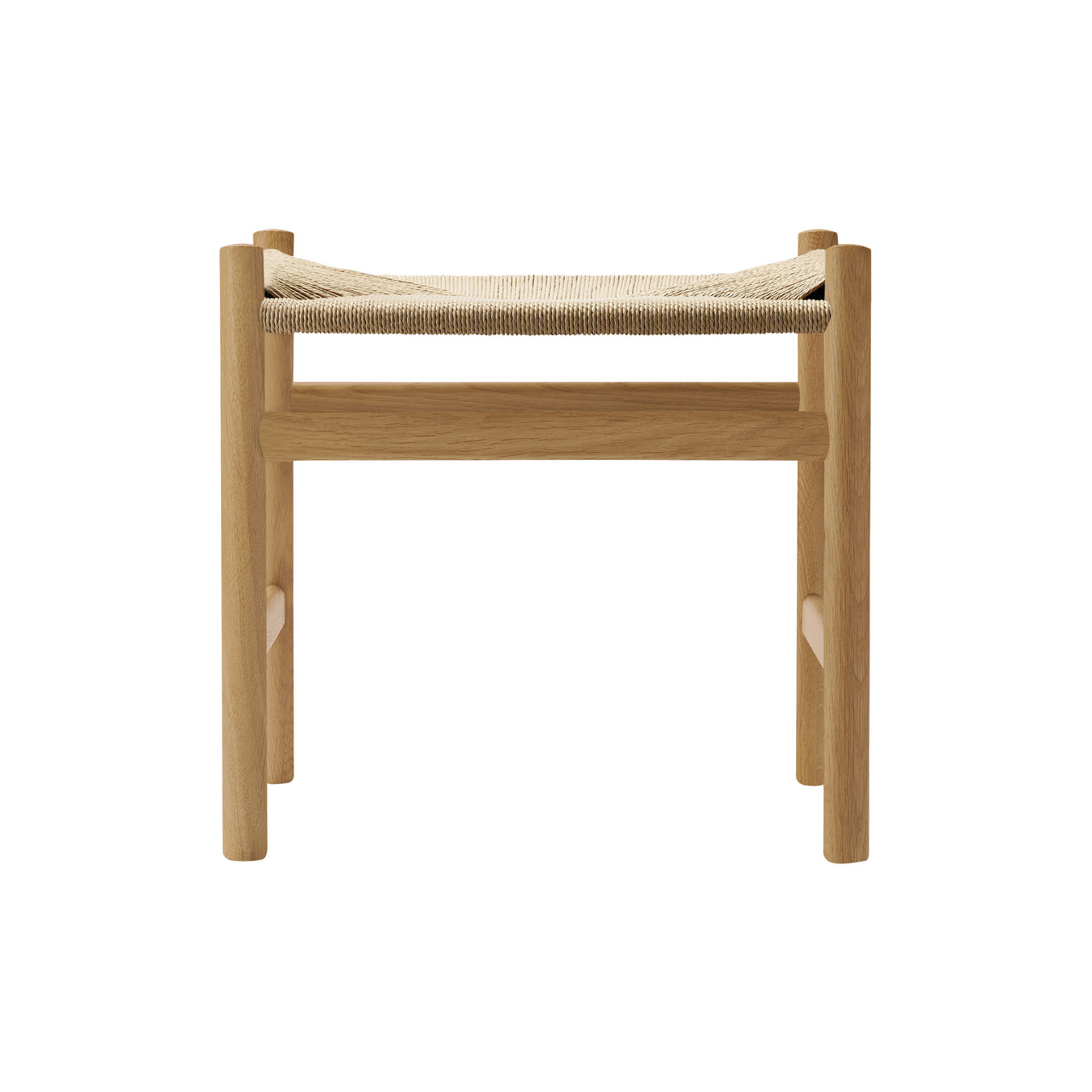 CH53 Footstool: High + Natural + Oiled Oak