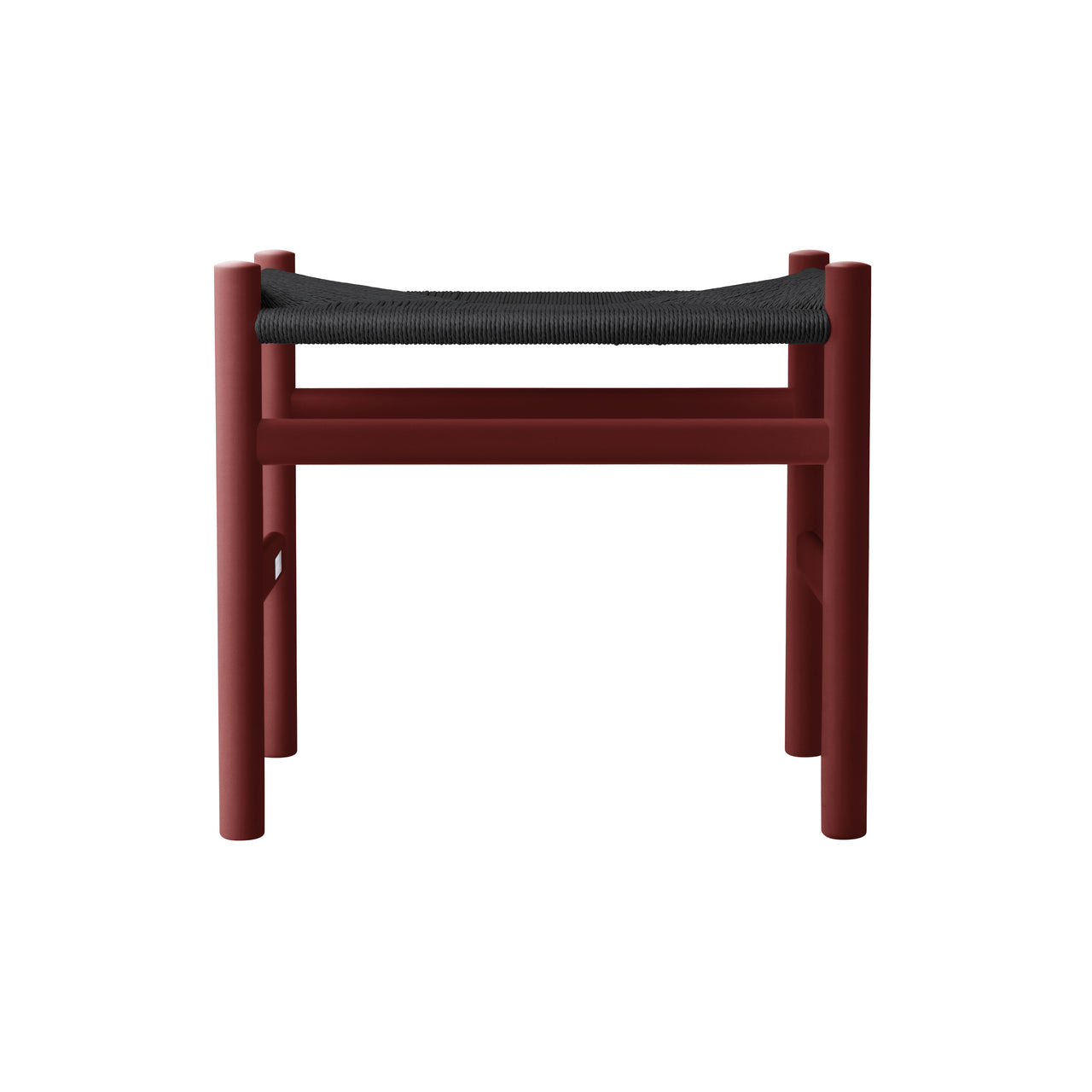 CH53 Footstool: Low + Black + Red Brown Beech