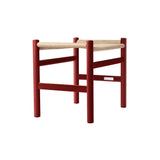 CH53 Footstool: Low + Natural + Red Brown Beech