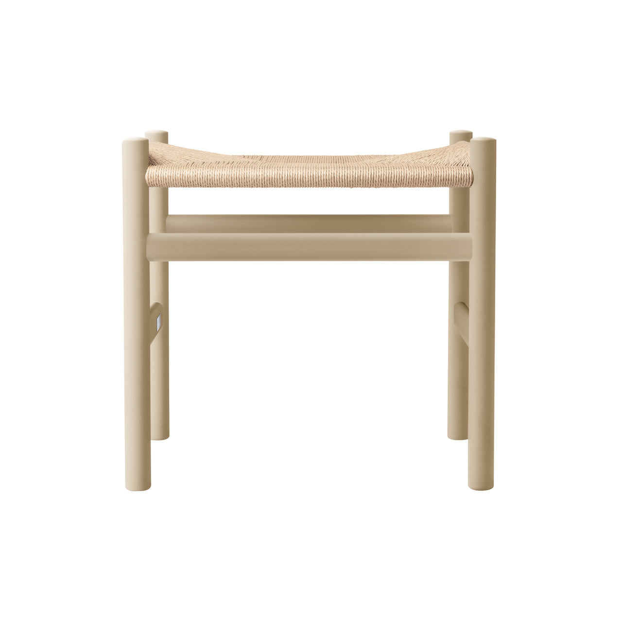 CH53 Footstool: High + Natural + Soaped Beech