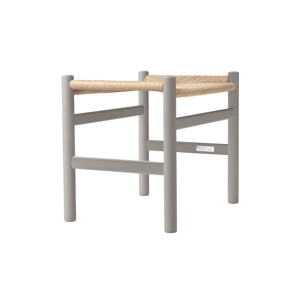 CH53 Footstool: Low + Natural + Silver Grey Beech