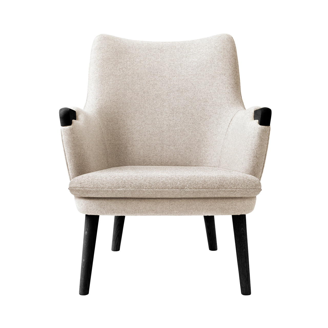 CH71 Lounge Chair: Black Oak