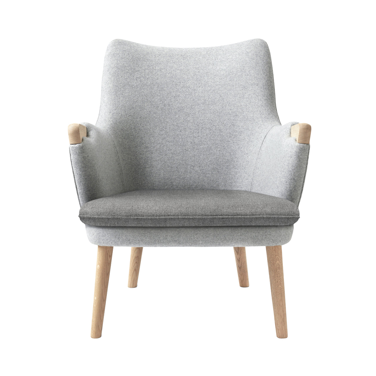 CH71 Lounge Chair: White Oiled Oak