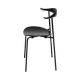 CH88T Dining Chair: Black Powder-Coated Steel + Black Beech