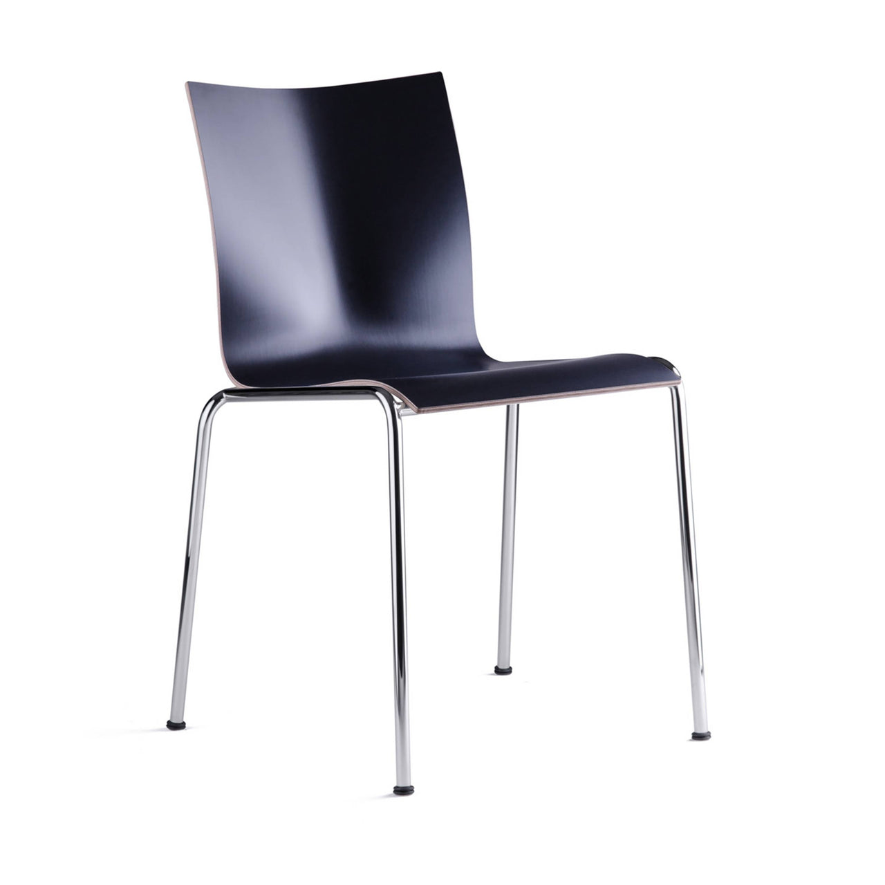 Chairik 101 Chair: Melamine + Black