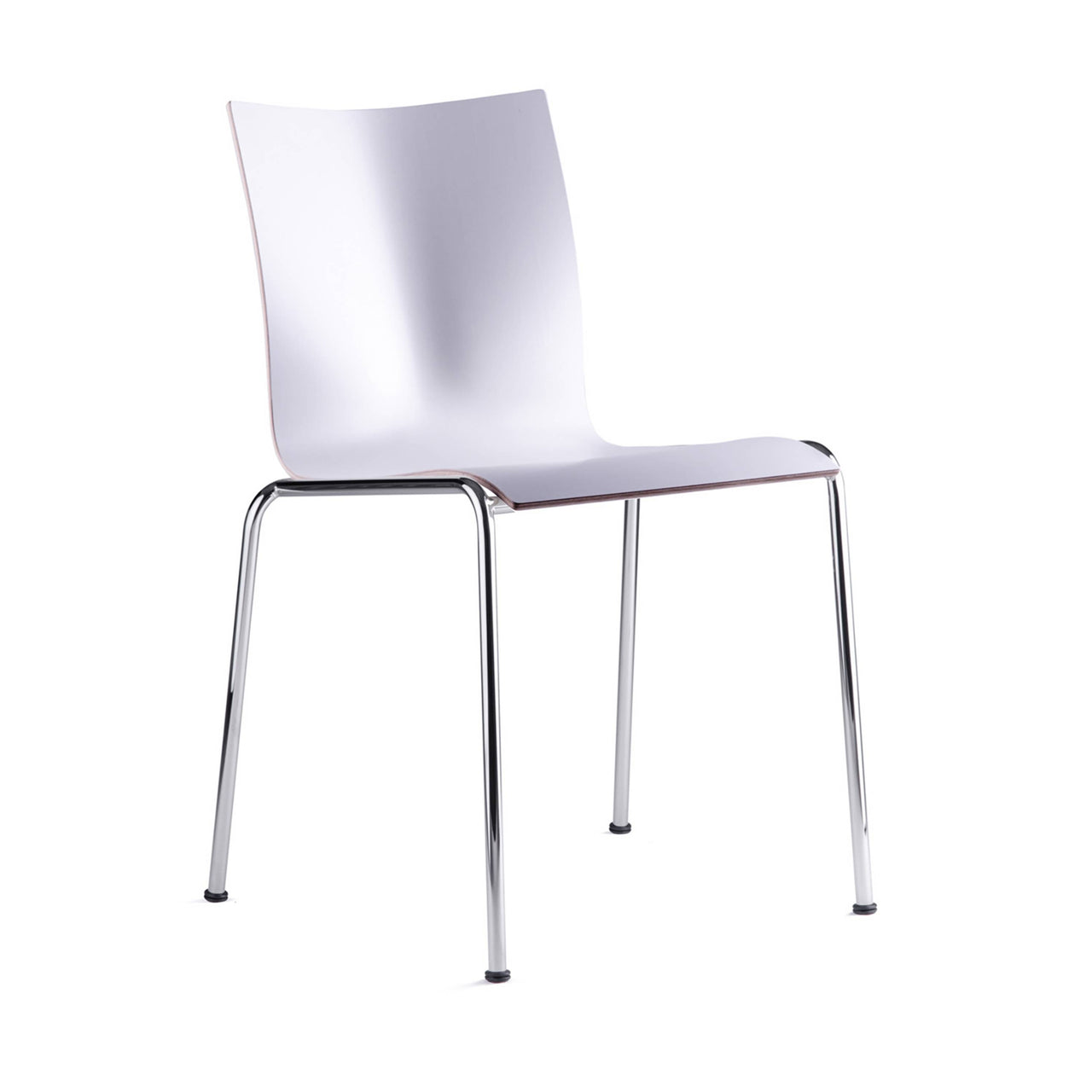 Chairik 101 Chair: Melamine + White