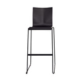 Chairik 117 Bar Chair: Sled Base +  Pur - Black + Powder Coated Black