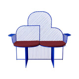 Cloud Bench: Electric Blue + Burgundy  Seat Pad