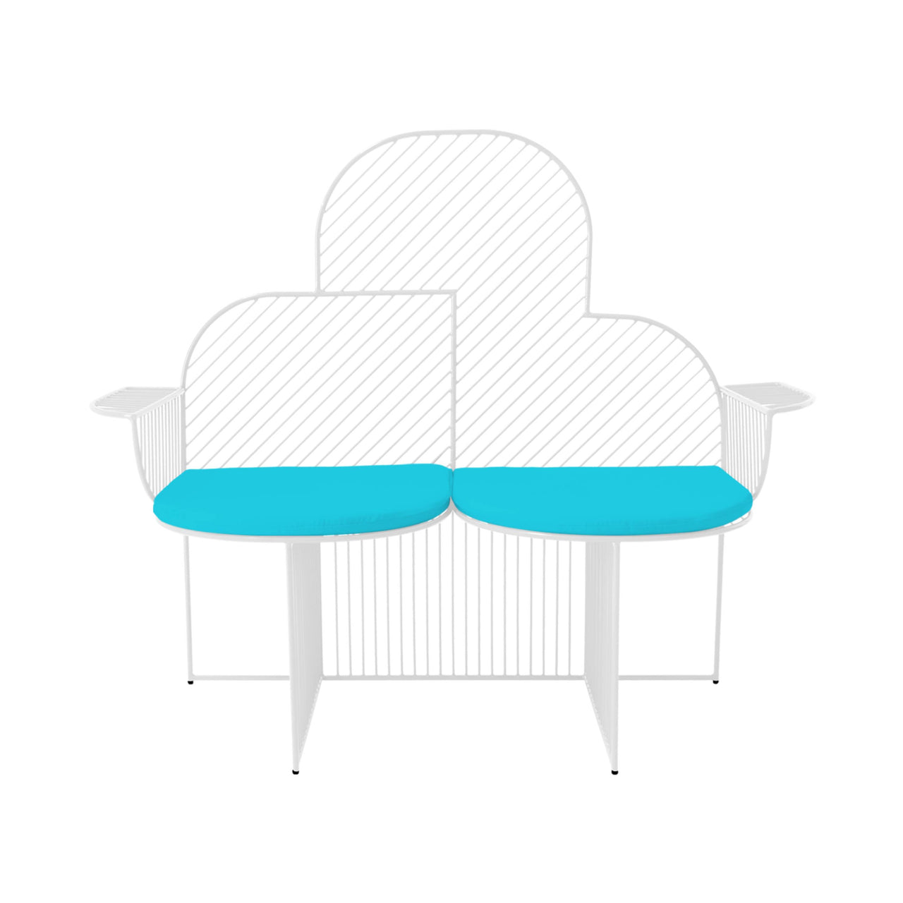 Cloud Bench: White + Aruba Seat Pad