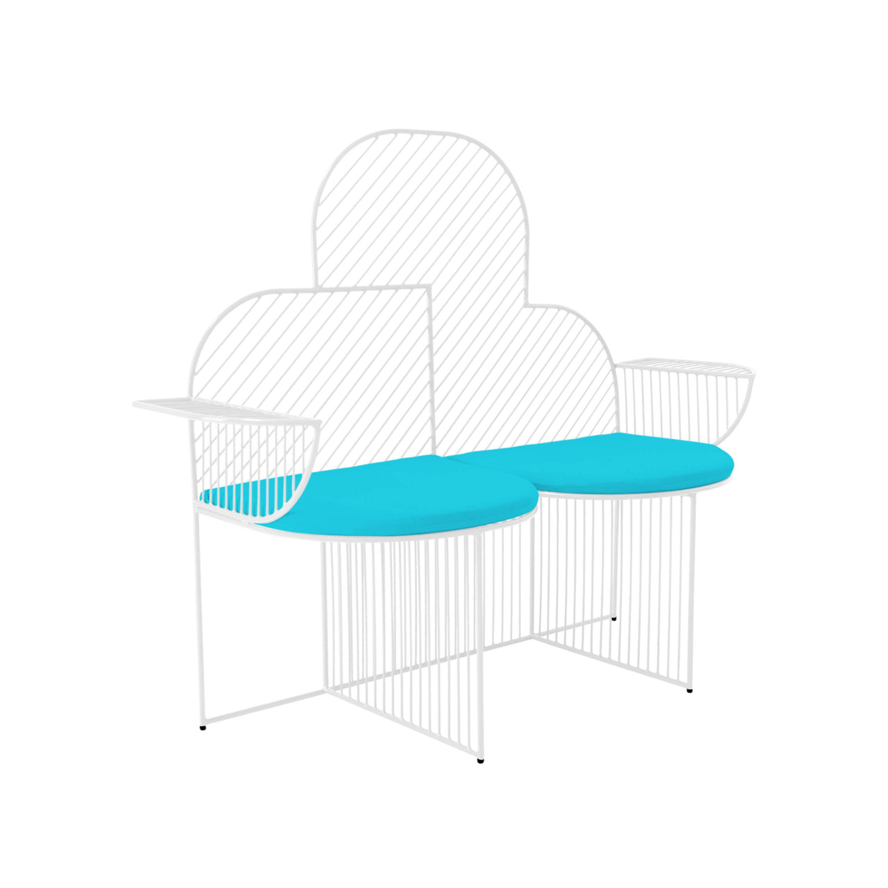 Cloud Bench: White + Aruba Seat Pad