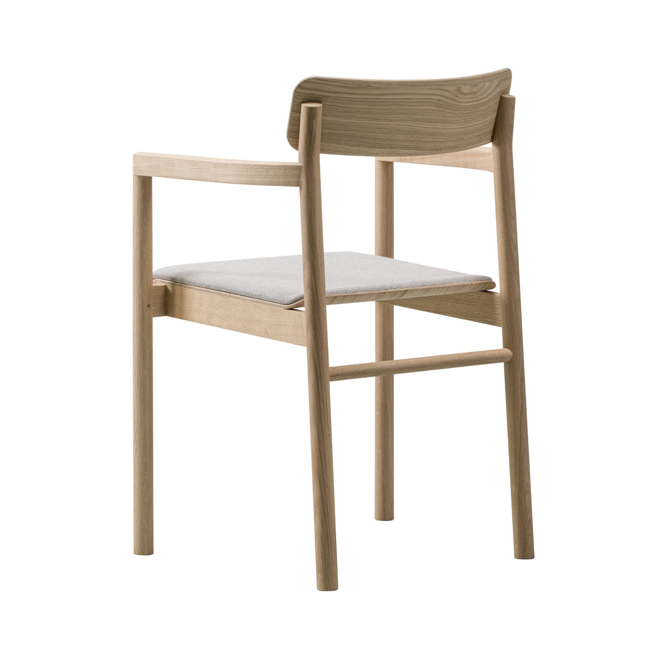 Post Chair: Seat Upholstered + Lacquered Oak