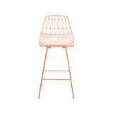 Lucy Bar + Counter Stool: Metallic + Counter + Without Seat Pad