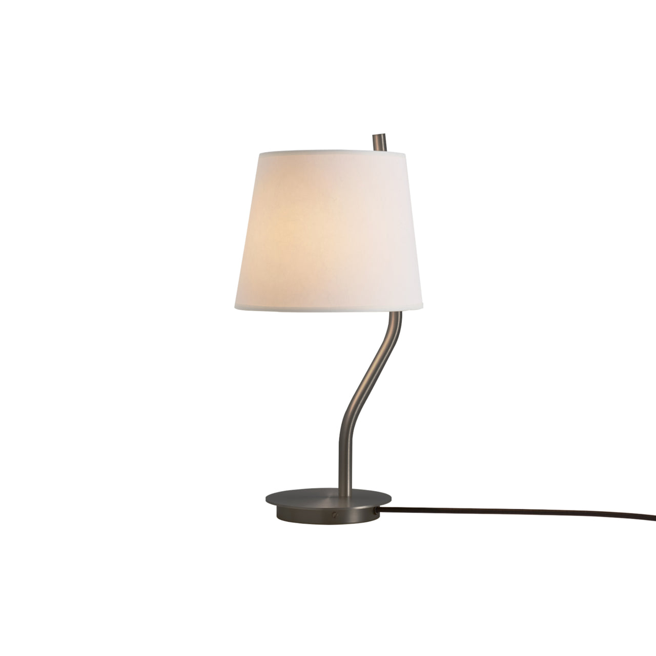 Couture Table Lamp: Satin Graphite + Cream