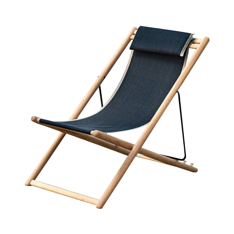 Maca Deck Chair: Uni Noir