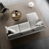 Calmo 3 Seater Chaise: Metal Base + LS