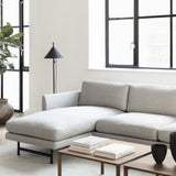 Calmo 3 Seater Chaise: Metal Base +LS