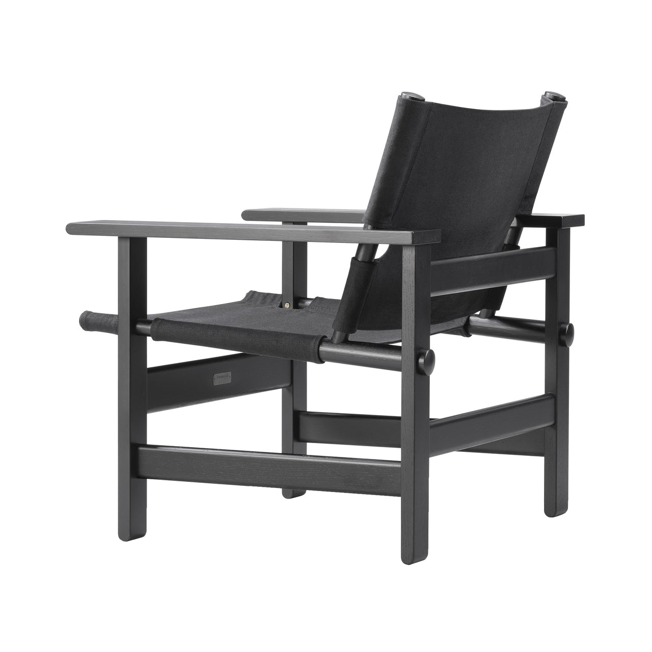 The Canvas Chair: Black Lacquered Oak + Black