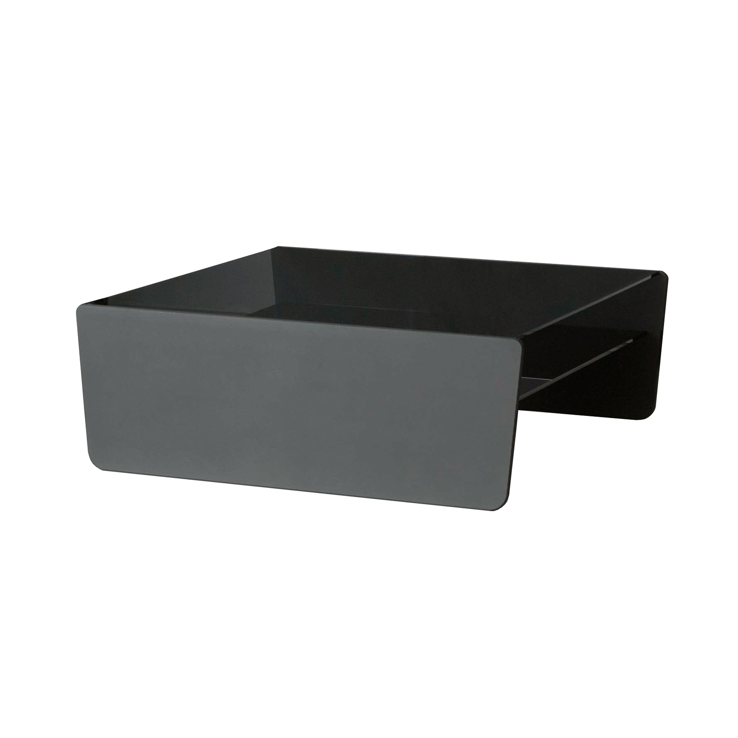 Sled Center Table: Grey Glass