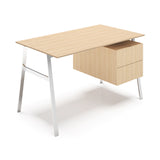 Homework 1 Desk: Double Drawer Right + Chrome + Oak + White Oak
