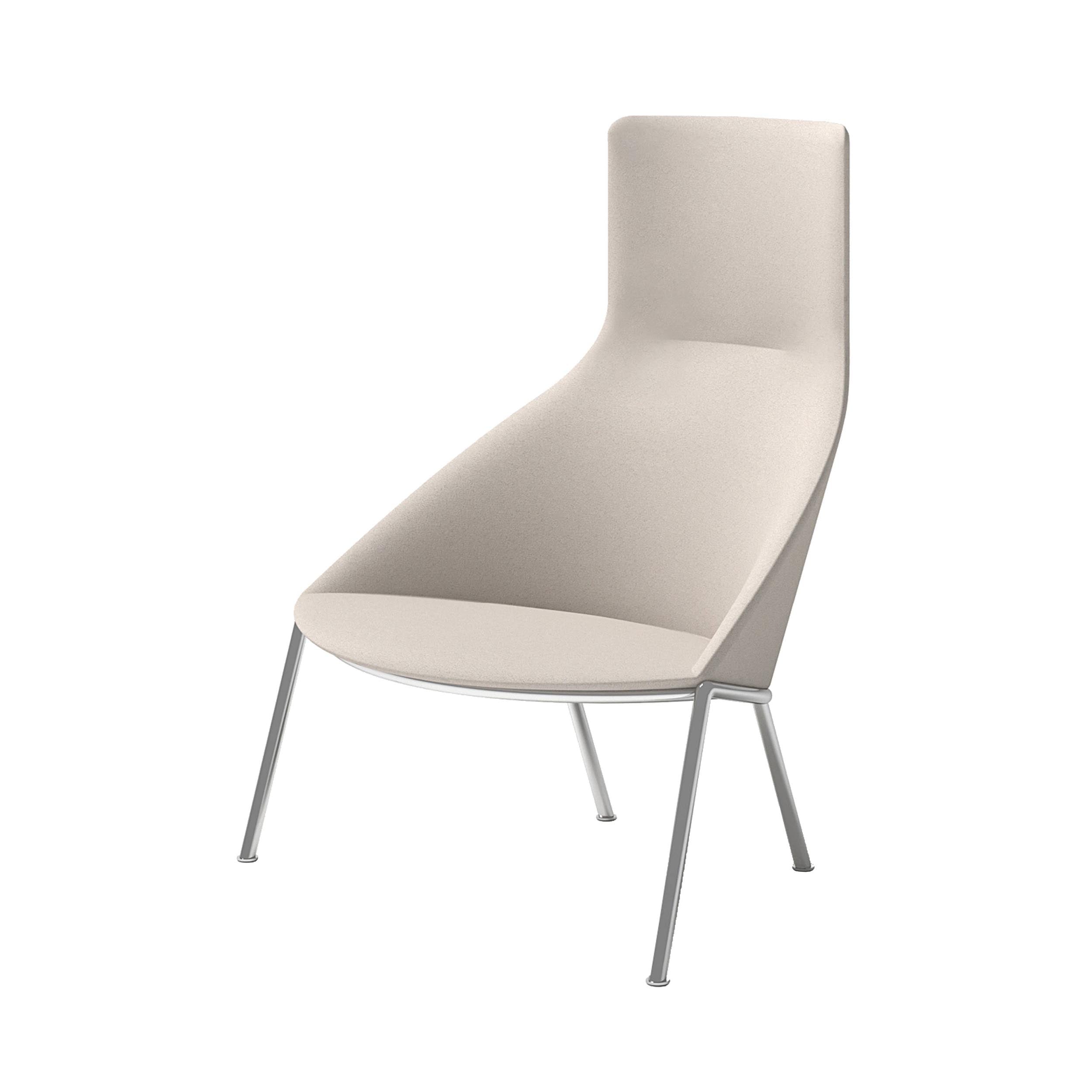 Circa Highback Lounge Chair: Without Armrest + Chrome