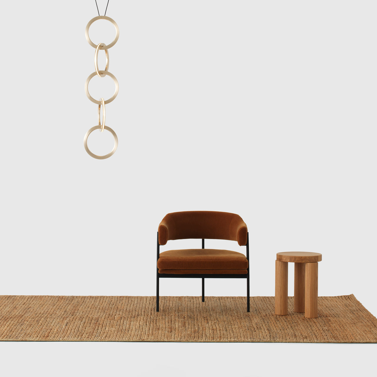 Offset Stool + Side Table