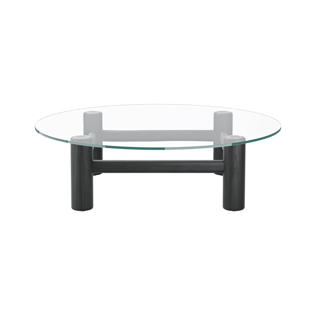 Boundary Coffee Table: Round + Black Stained Ash