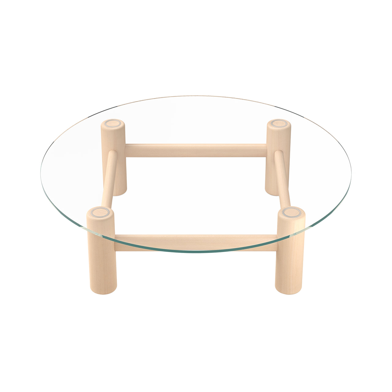 Boundary Coffee Table: Round + Natural Beech