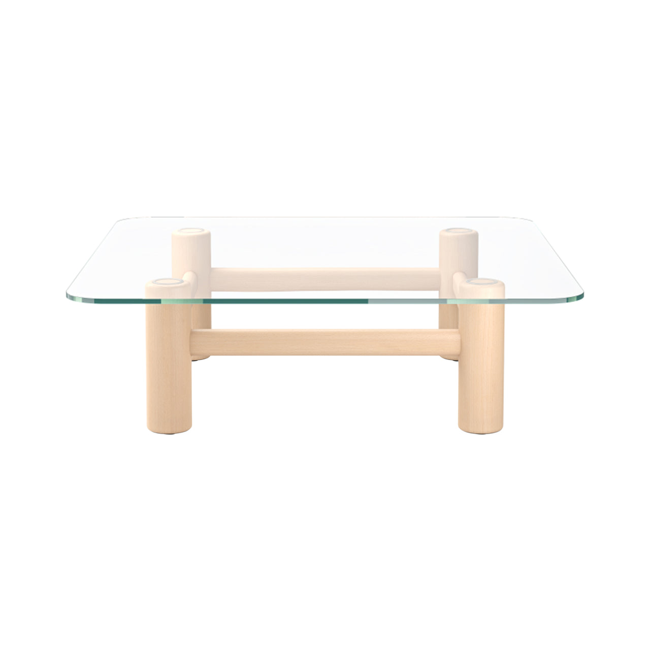 Boundary Coffee Table: Square + Natural Beech
