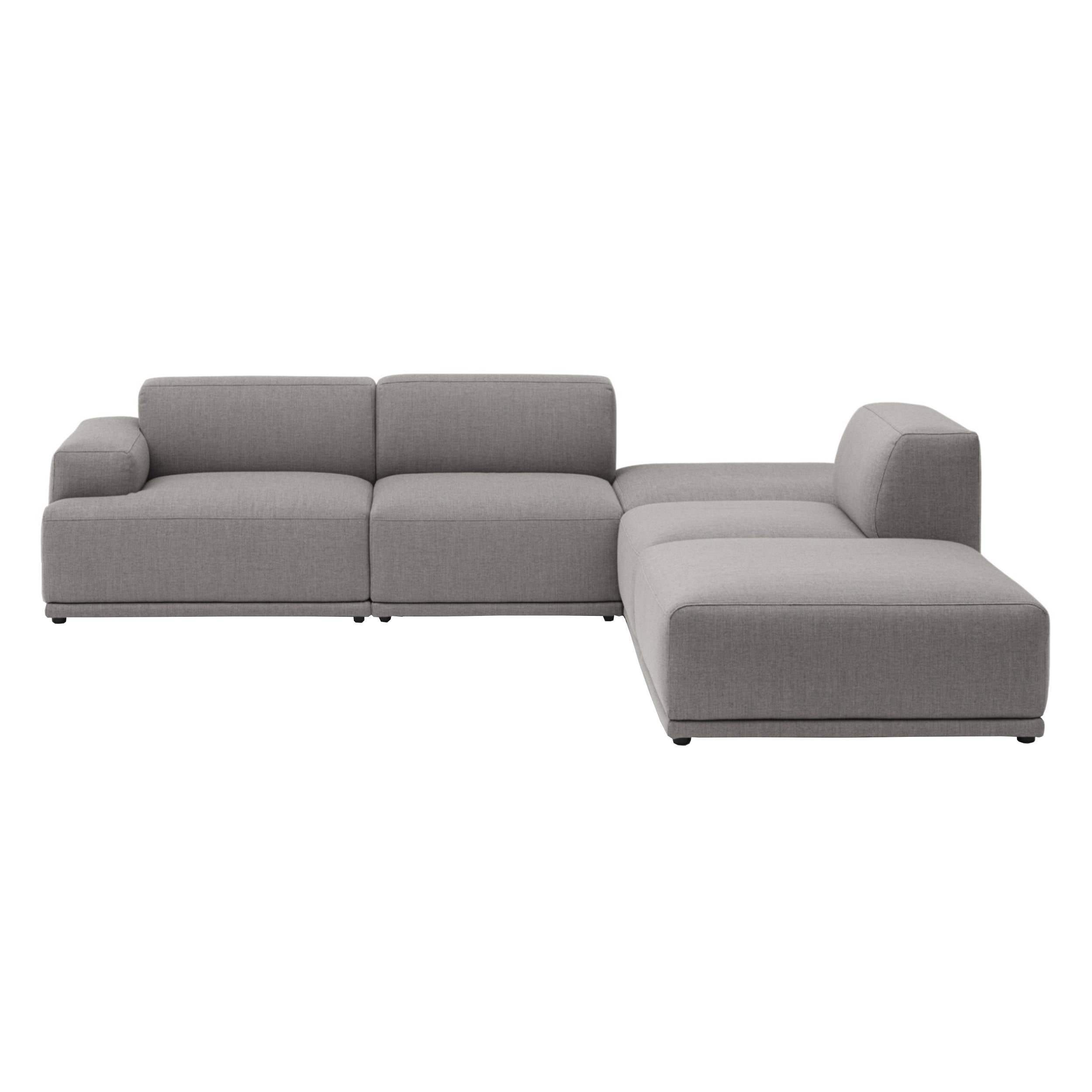Connect Soft Modular Sofa: Corner + Configuration 3 + Stocked: Re-wool 128