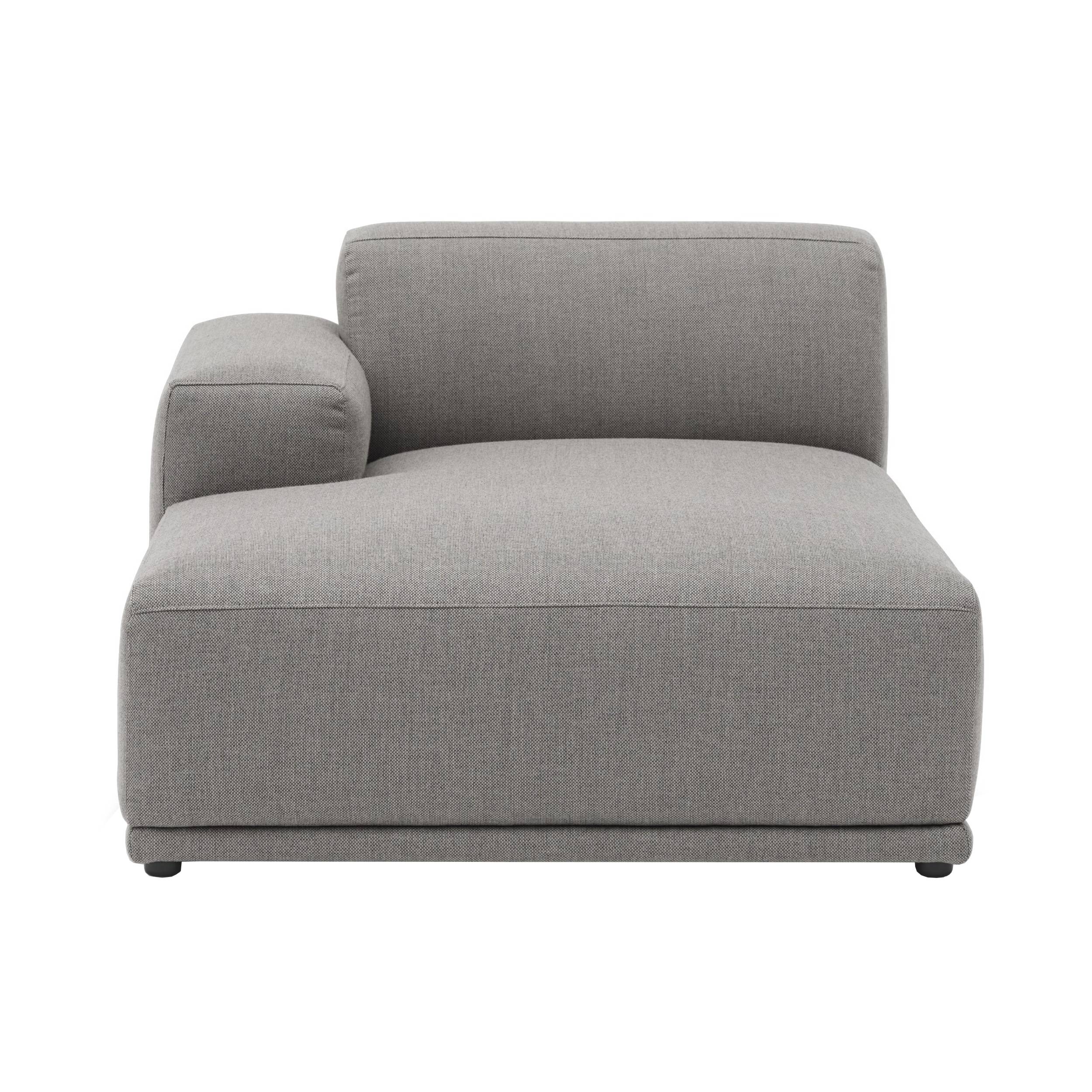 Connect Soft Sofa Modules: Left Armrest Chaise Longue G + Re-Wool 128