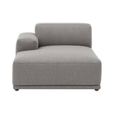 Connect Soft Sofa Modules: Left Armrest Chaise Longue G + Re-Wool 128